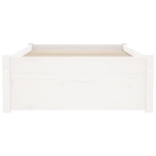 Sengeramme 75x190 cm Small Single massivt træ hvid