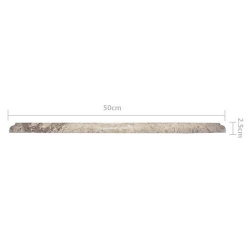 Bordplade Ø50x2,5 cm marmor grå