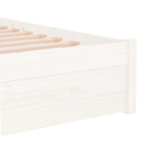 Sengeramme 75x190 cm Small Single massivt træ hvid