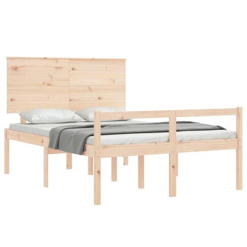 Seniorseng med sengegavl massivt træ