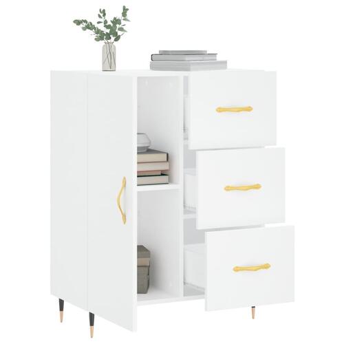 Skænk 69,5x34x90 cm konstrueret træ hvid