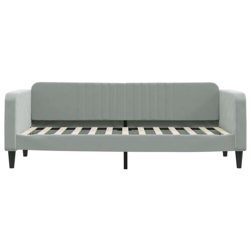 Daybed 80x200 cm velour lysegrå