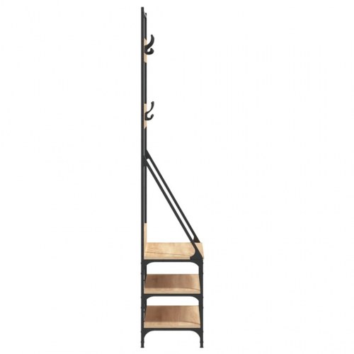 Tøjstativ med skoopbevaring 72x34x184 cm sonoma-eg