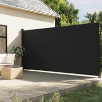 Sidemarkise 200x500 cm sammenrullelig sort