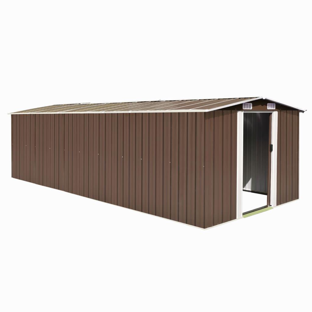 Haveskur 257x580x181 cm metal brun