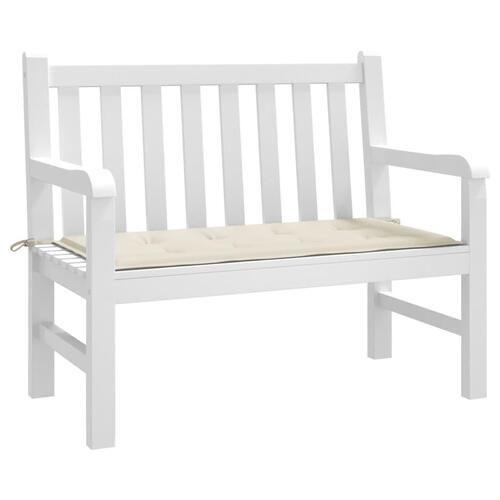 Hynde til havebænk 120x50x3 cm oxfordstof cremefarvet