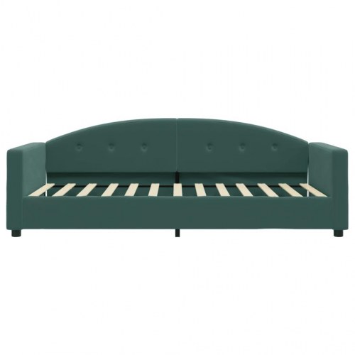 Daybed 90x200 cm i velour - mørkegrøn sovesofa