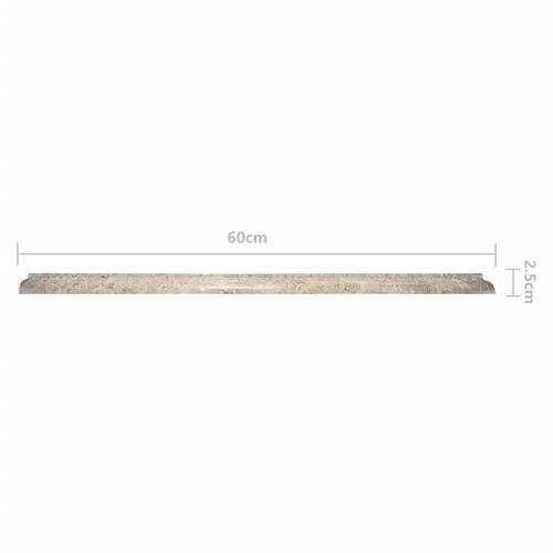 Bordplade Ø60x2,5 cm marmor grå