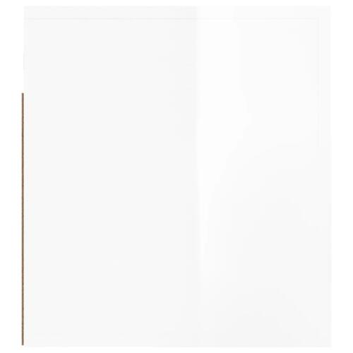 Væghængte sengeborde 2 stk. 50x36x40 cm hvid højglans