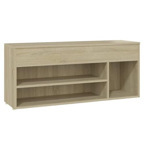 Skobænk 105x30x45 cm spånplade sonoma-eg
