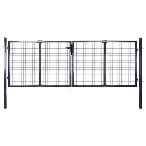 Havelåge i trådnet galvaniseret stål 289 x 75 cm grå