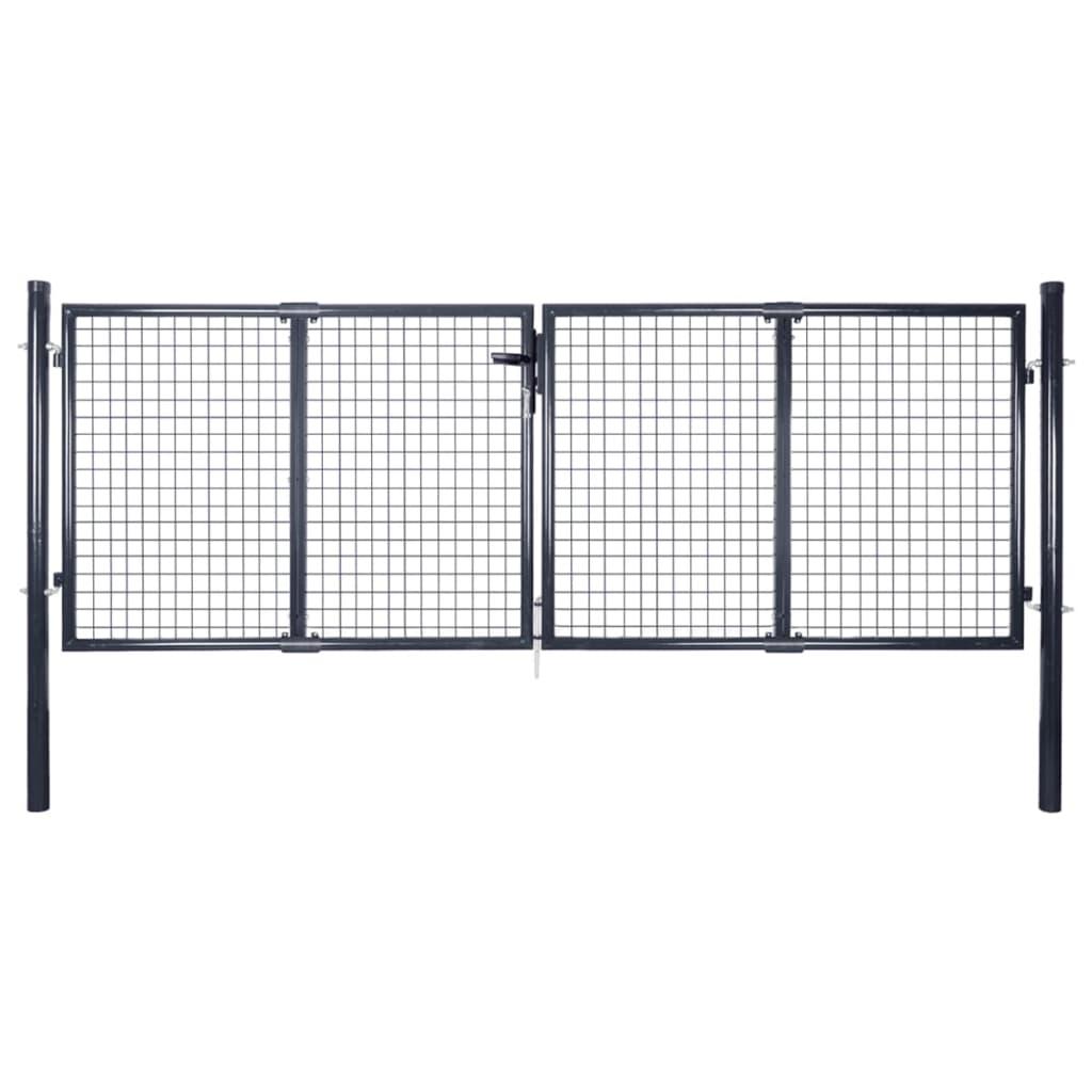Havelåge i trådnet galvaniseret stål 289 x 75 cm grå
