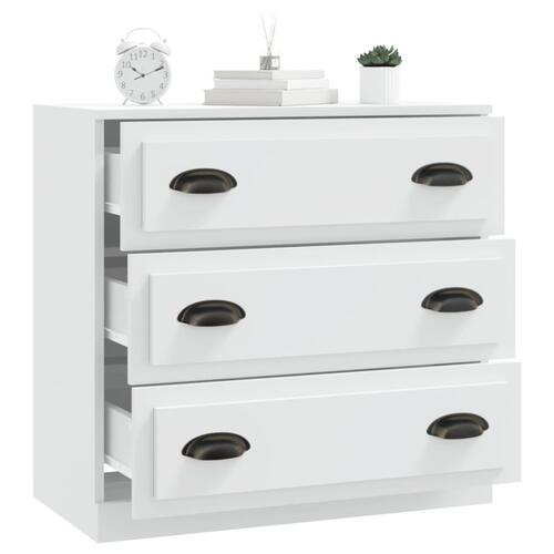 Skænk 70x35,5x67,5 cm konstrueret træ hvid