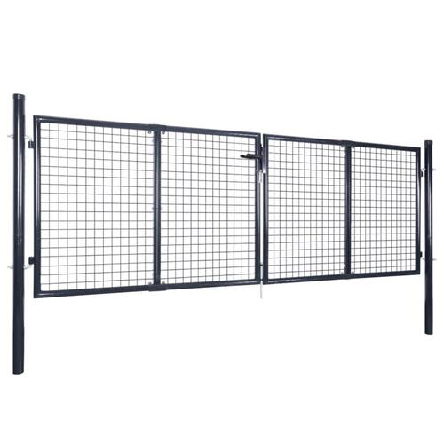 Havelåge i trådnet galvaniseret stål 289 x 75 cm grå