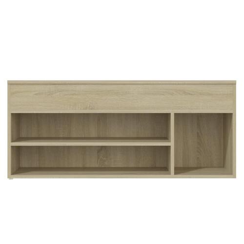 Skobænk 105x30x45 cm spånplade sonoma-eg