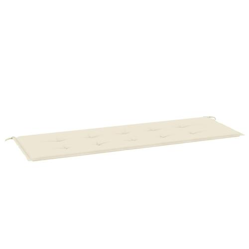 Hynde til havebænk 150x50x3 cm stof cremefarvet