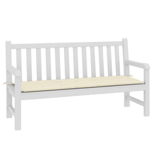 Hynde til havebænk 150x50x3 cm stof cremefarvet