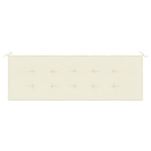 Hynde til havebænk 150x50x3 cm stof cremefarvet