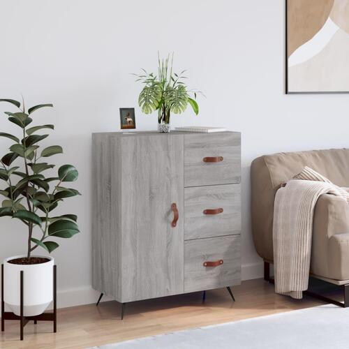 Skænk 69,5x34x90 cm konstrueret træ grå sonoma-eg