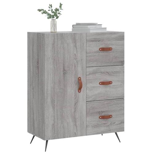 Skænk 69,5x34x90 cm konstrueret træ grå sonoma-eg