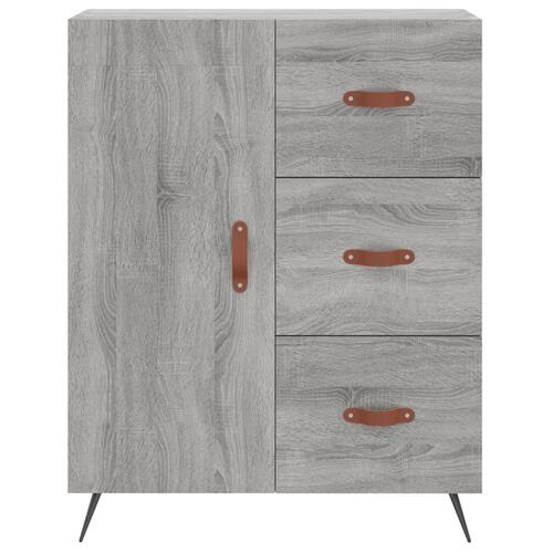 Skænk 69,5x34x90 cm konstrueret træ grå sonoma-eg