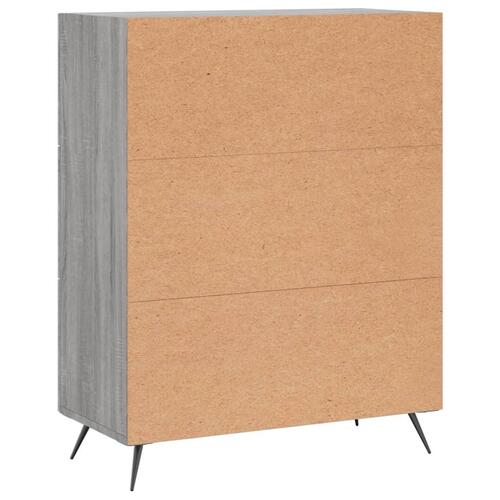 Skænk 69,5x34x90 cm konstrueret træ grå sonoma-eg