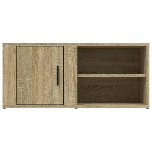 Tv-bord 80x31,5x36 cm konstrueret træ sonoma-eg