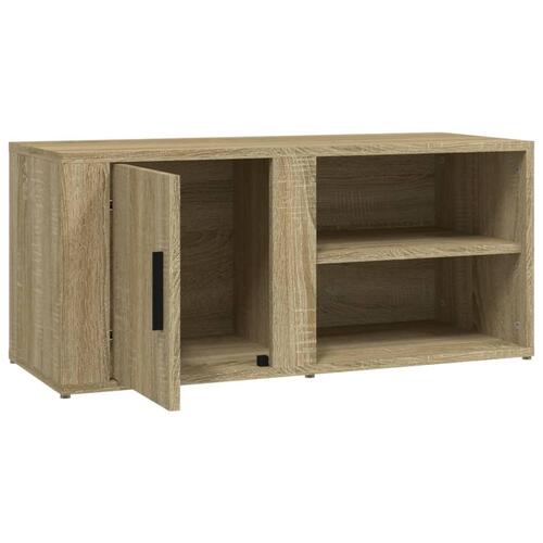 Tv-bord 80x31,5x36 cm konstrueret træ sonoma-eg