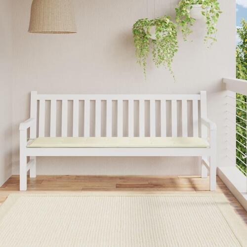 Hynde til havebænk 180x50x3 cm oxfordstof cremefarvet