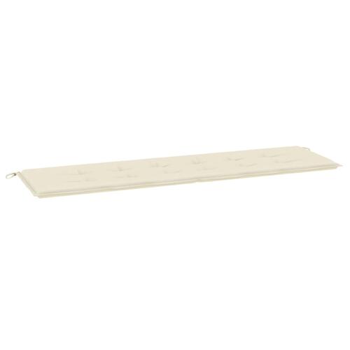Hynde til havebænk 180x50x3 cm oxfordstof cremefarvet