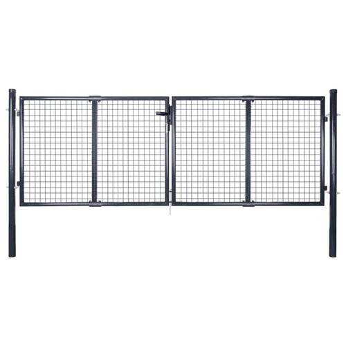 Havelåge i trådnet galvaniseret stål 289 x 100 cm grå
