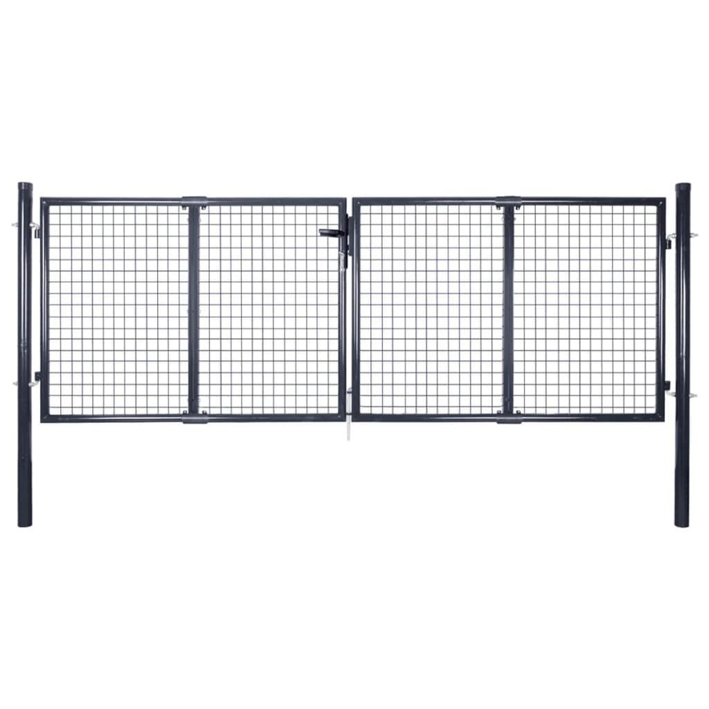 Havelåge i trådnet galvaniseret stål 289 x 100 cm grå
