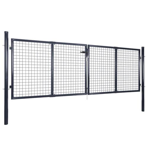 Havelåge i trådnet galvaniseret stål 289 x 100 cm grå