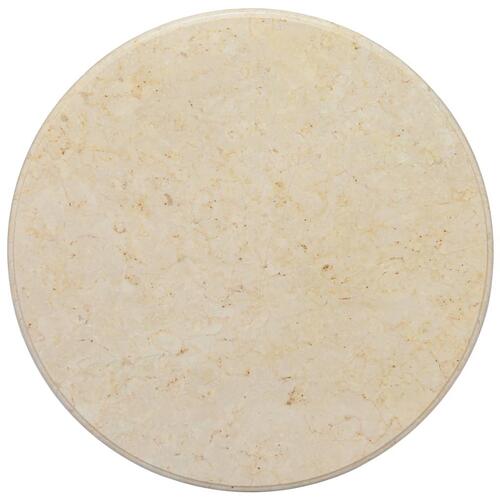 Bordplade Ø70x2,5 cm marmor cremefarvet