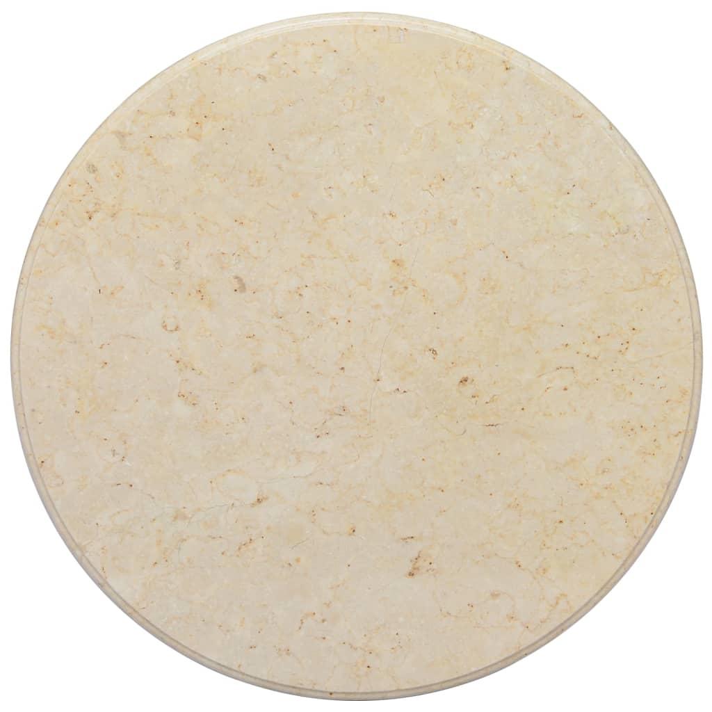 Bordplade Ø70x2,5 cm marmor cremefarvet