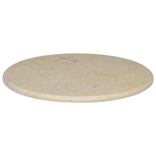 Bordplade Ø70x2,5 cm marmor cremefarvet