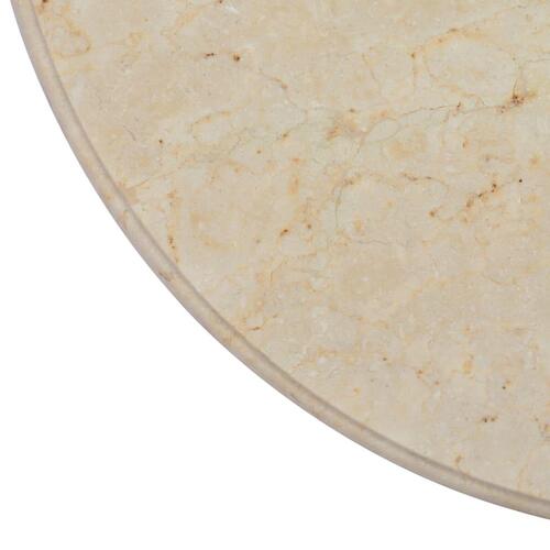 Bordplade Ø70x2,5 cm marmor cremefarvet