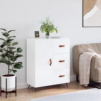 Skænk 69,5x34x90 cm konstrueret træ hvid højglans