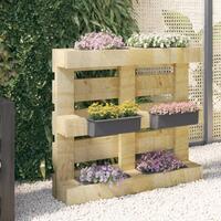 Blomsterkasser til Euro-paller 12 stk. 36x13,5x9,5 cm PP grå
