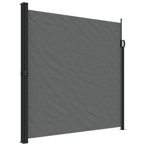 Sidemarkise 200x500 cm sammenrullelig antracitgrå