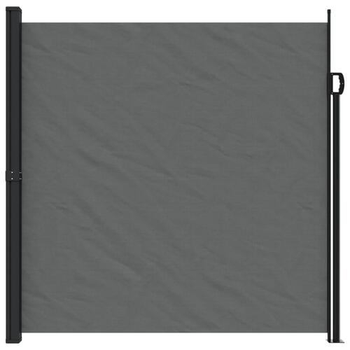 Sidemarkise 200x500 cm sammenrullelig antracitgrå