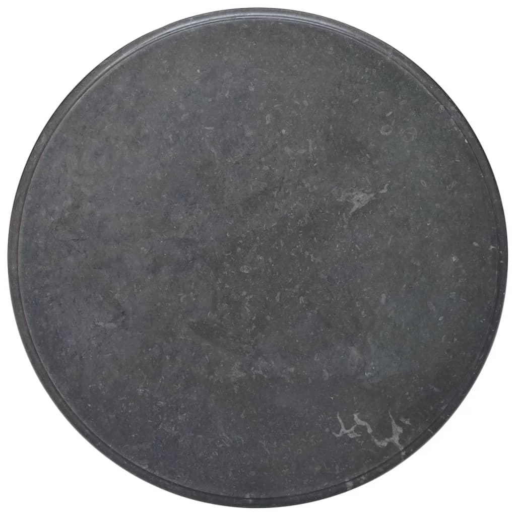 Bordplade Ø70x2,5 cm marmor sort