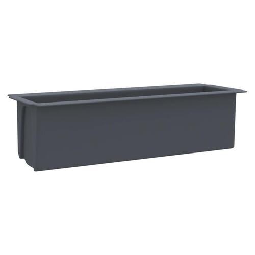 Blomsterkasser til Euro-paller 12 stk. 36x13,5x9,5 cm PP grå
