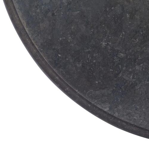Bordplade Ø70x2,5 cm marmor sort