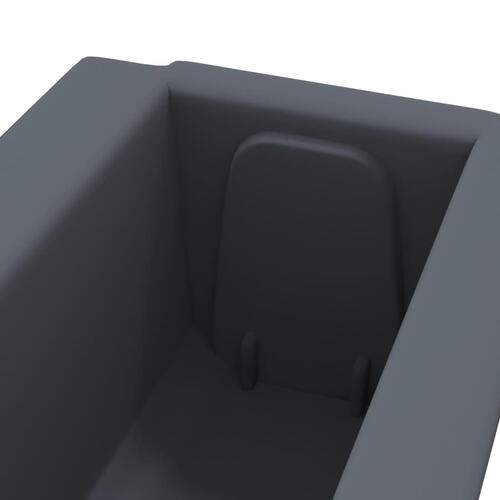 Blomsterkasser til Euro-paller 12 stk. 36x13,5x9,5 cm PP grå