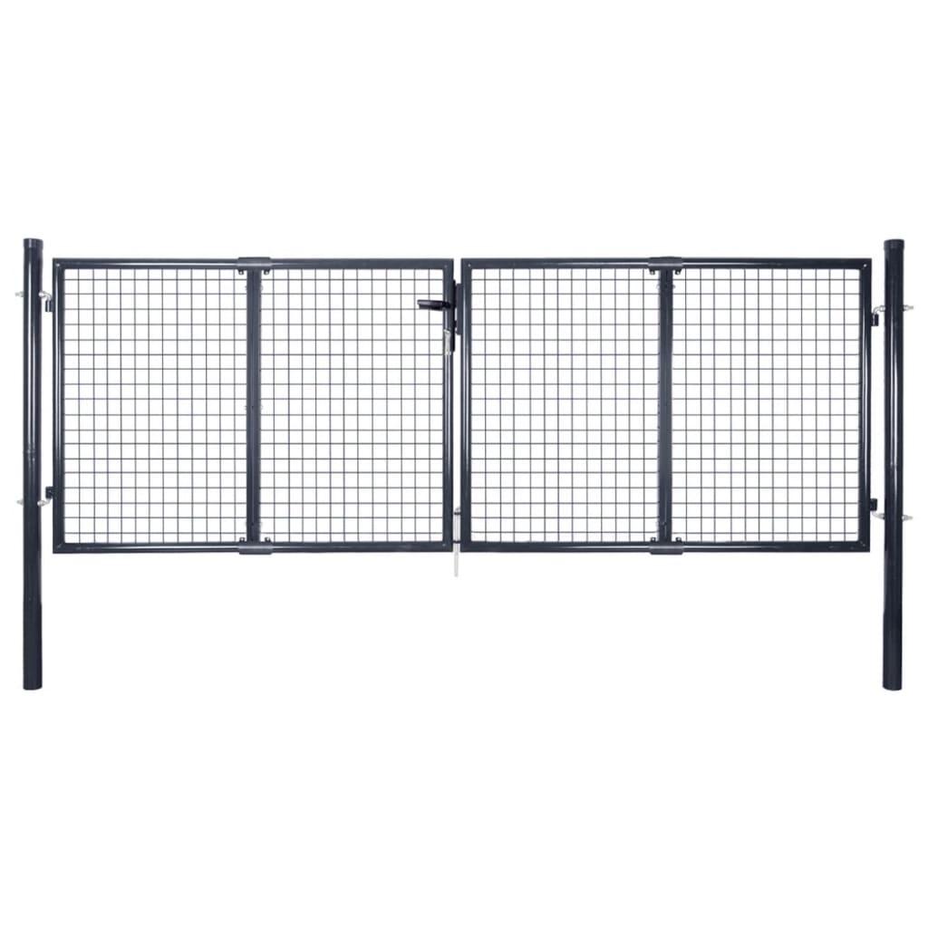 Havelåge i trådnet galvaniseret stål 289 x 125 cm grå
