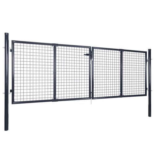 Havelåge i trådnet galvaniseret stål 289 x 125 cm grå