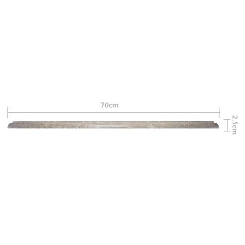 Bordplade Ø70x2,5 cm marmor grå