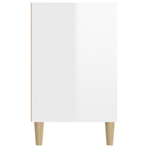 Skoreol 102x36x60 cm konstrueret træ hvid højglans