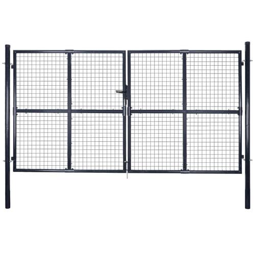 Havelåge i trådnet galvaniseret stål 289 x 150 cm grå